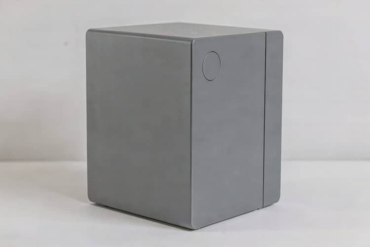 MiCA compliance requirements — the equipment standing on a clean surface, three-quarter view